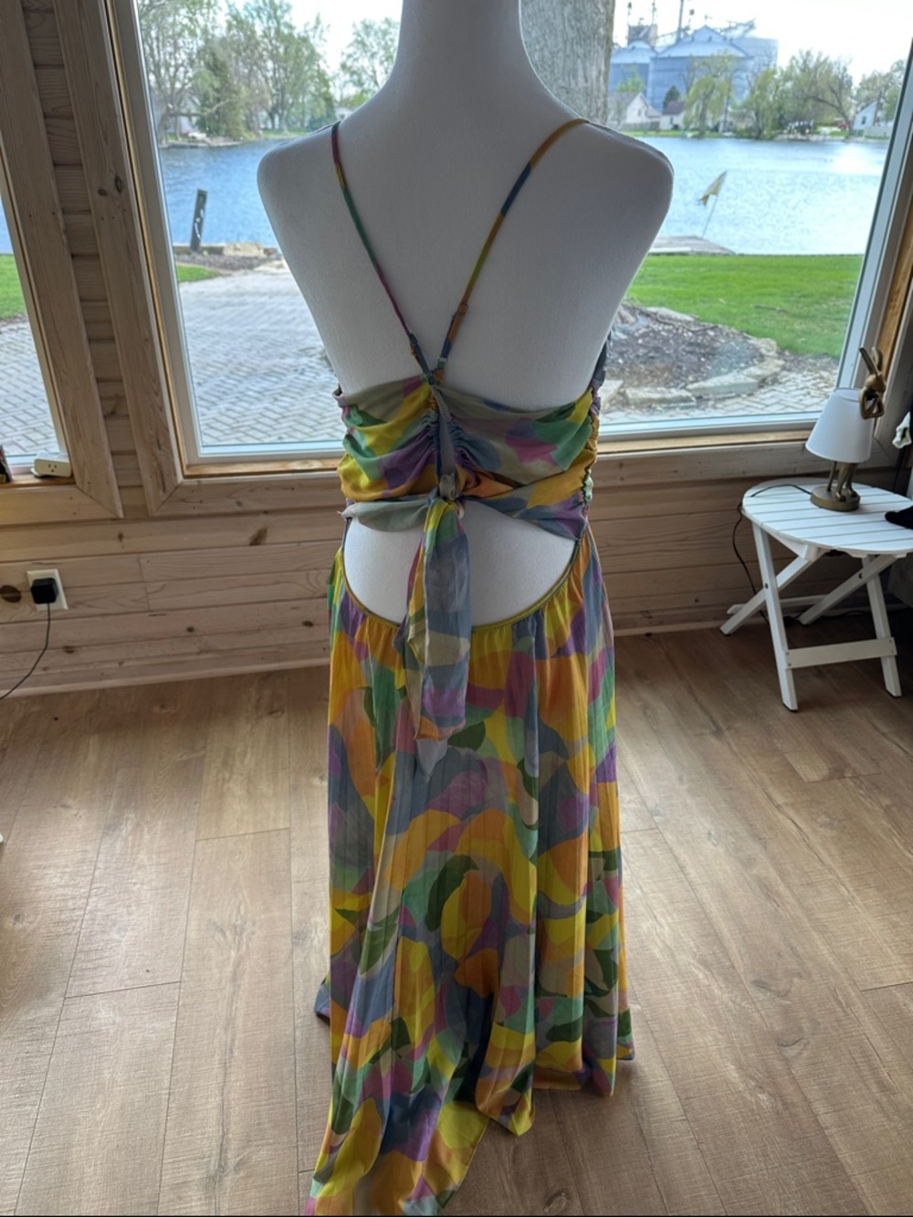 Astr Multicolor Floral Midi Dress in Yellow & Green - Picture 2 of 4